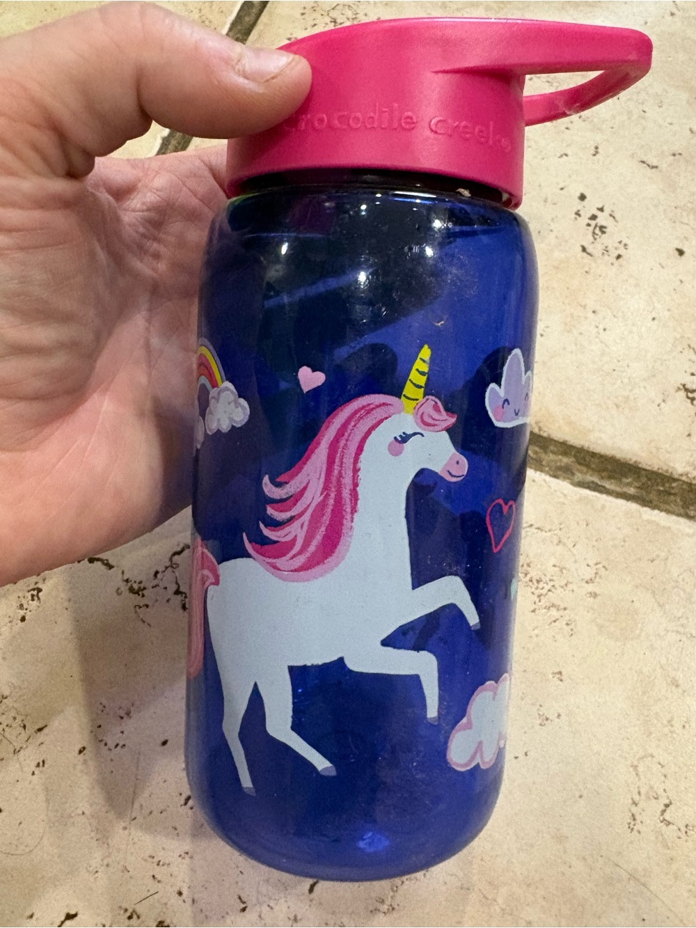Crocodile Creek Pink & purple Unicorn Kids Water Bottle